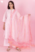 Cambric Cotton Pintucked Kurta In Floral Block Print